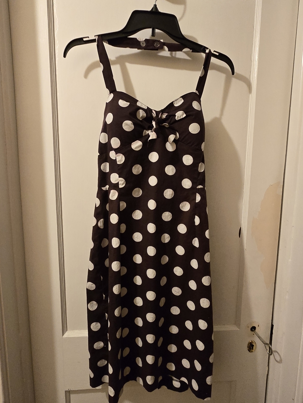 dressbarn Brown and White Polka Dot Sundress